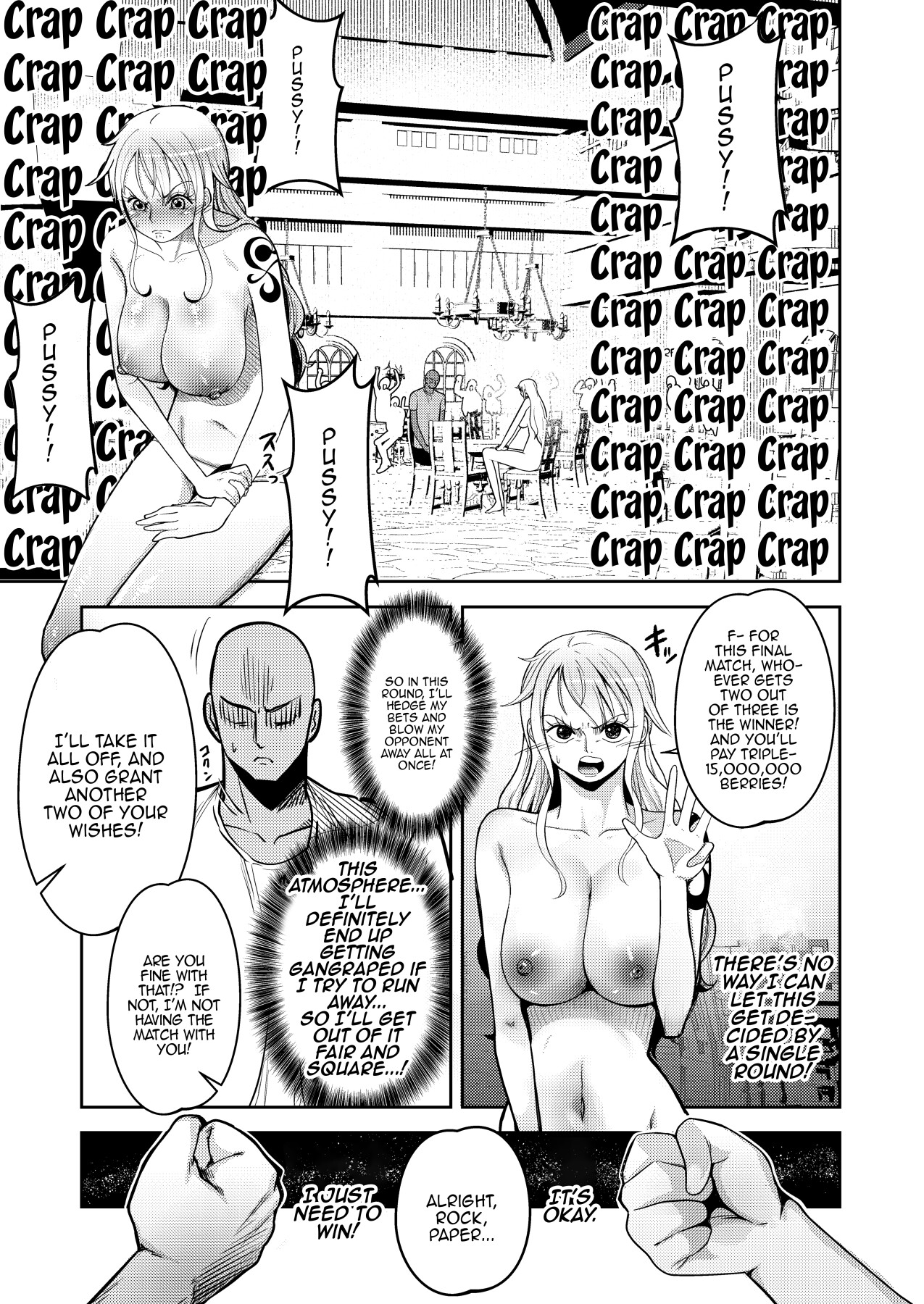 Hentai Manga Comic-Book About Nami Getting Taught A Lesson By A Bald Mob In Strip Rock, Paper, Scissors-Read-10